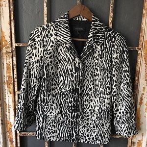 Talbots Animal Print Jacket/Blazer Size 6